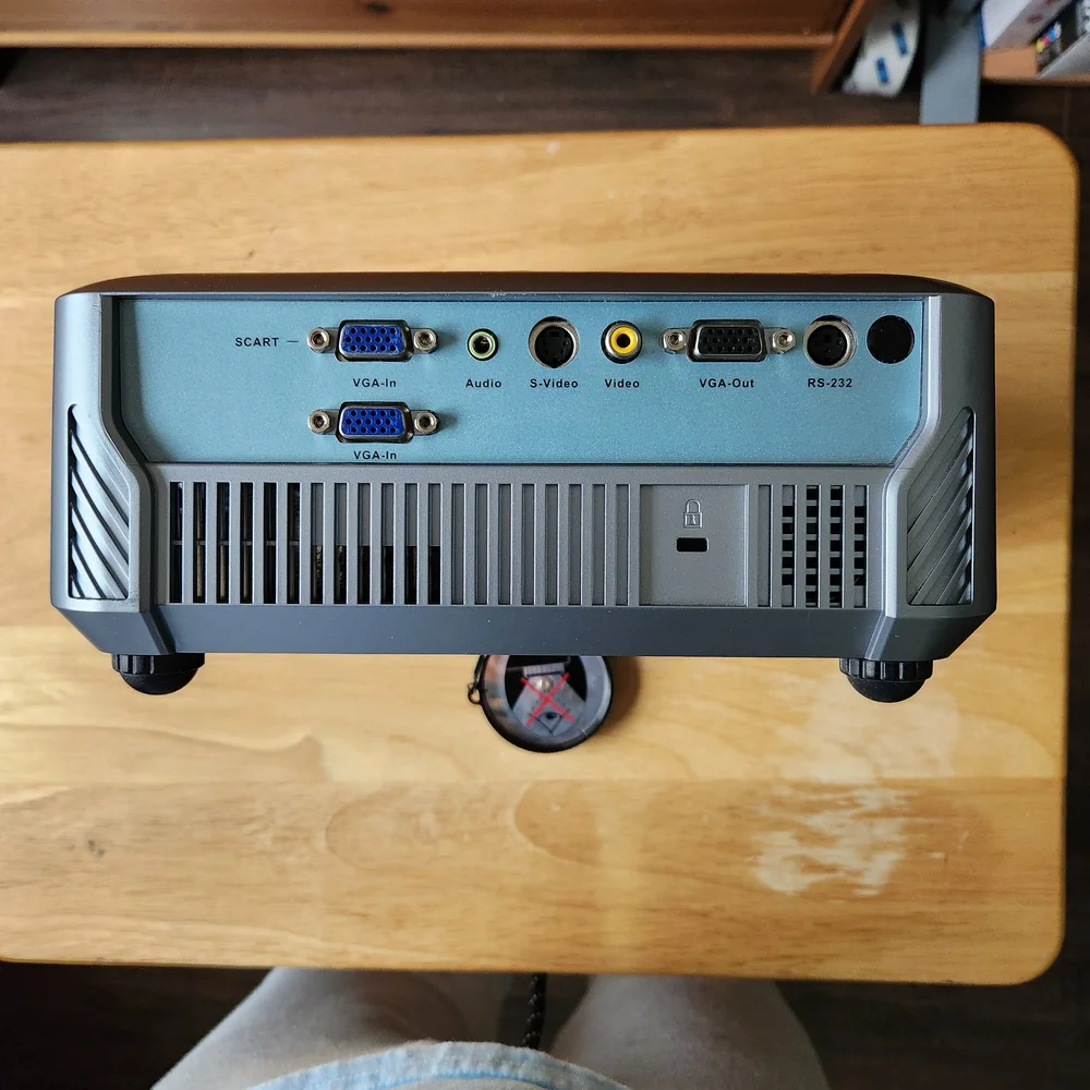 Gray and Black Video Projector
